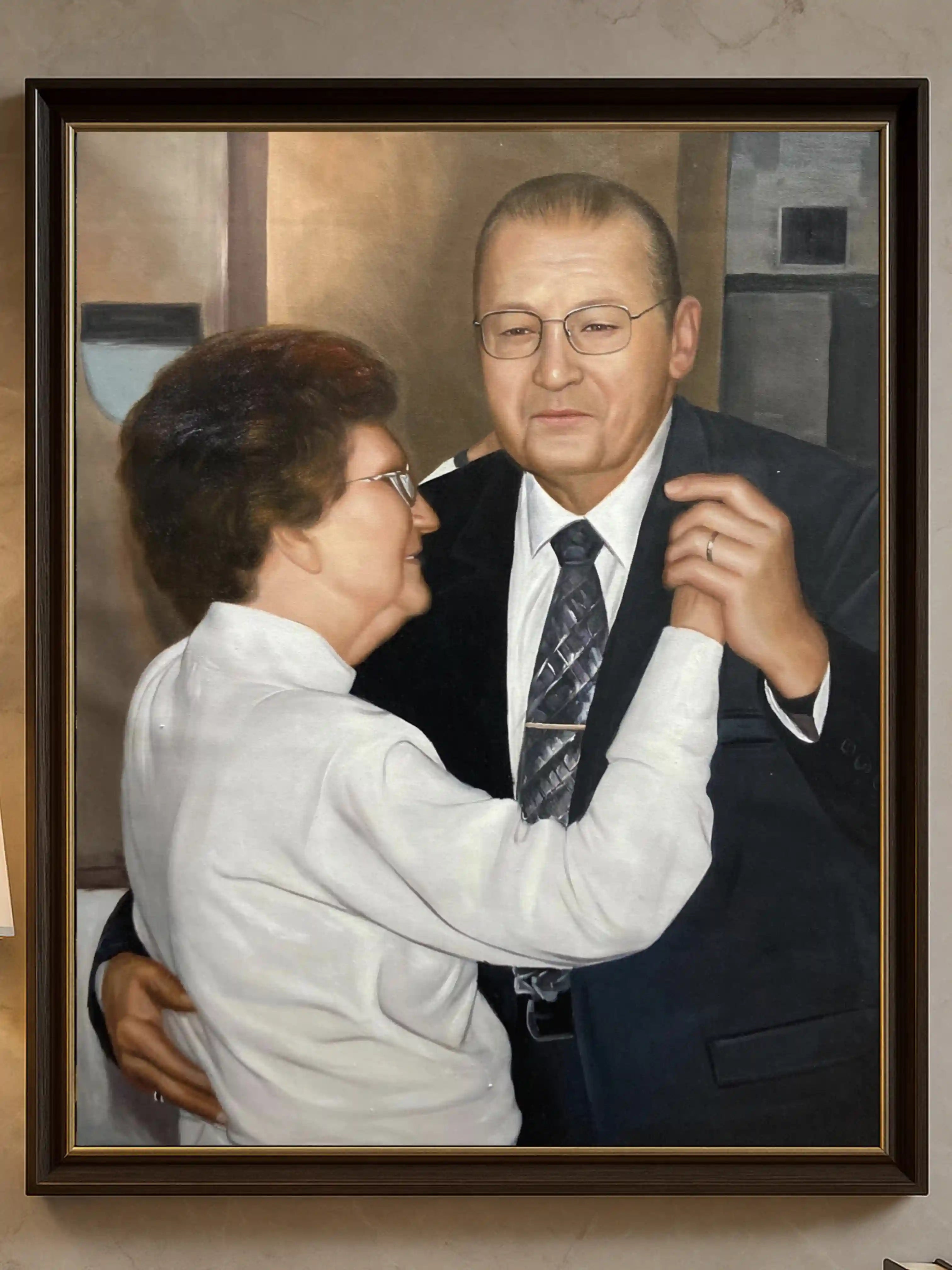 Custom Parent Portrait from Photo on Canvas