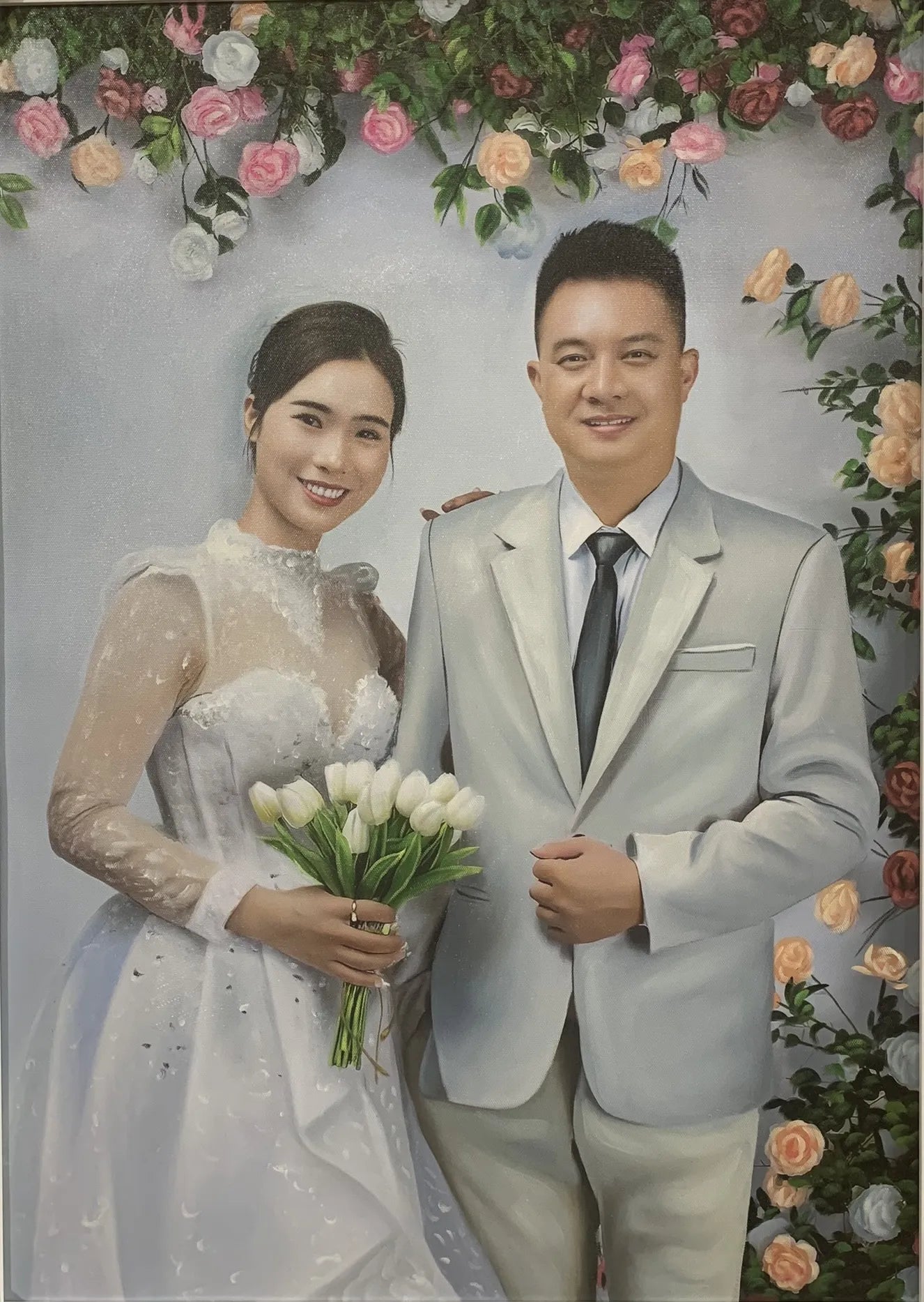 Custom Wedding Day Portrait Commission Gift