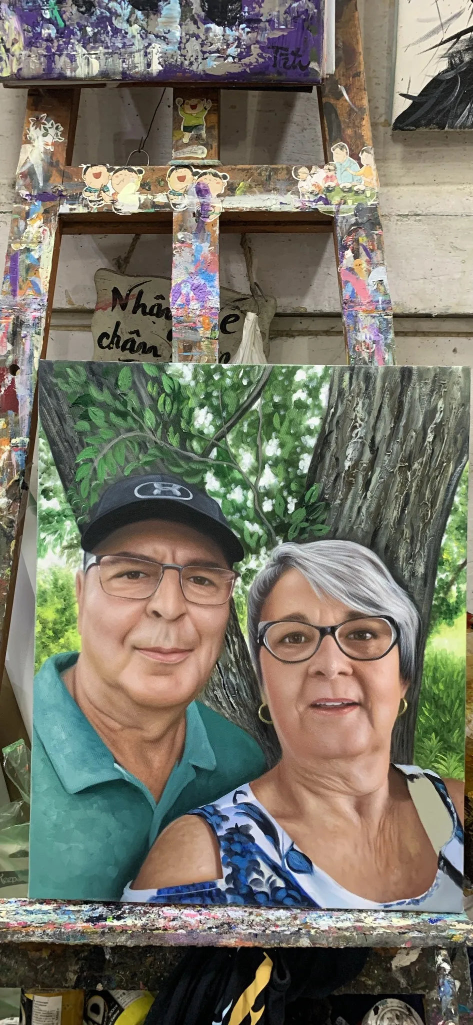 Personalized Anniversary Oil Painting