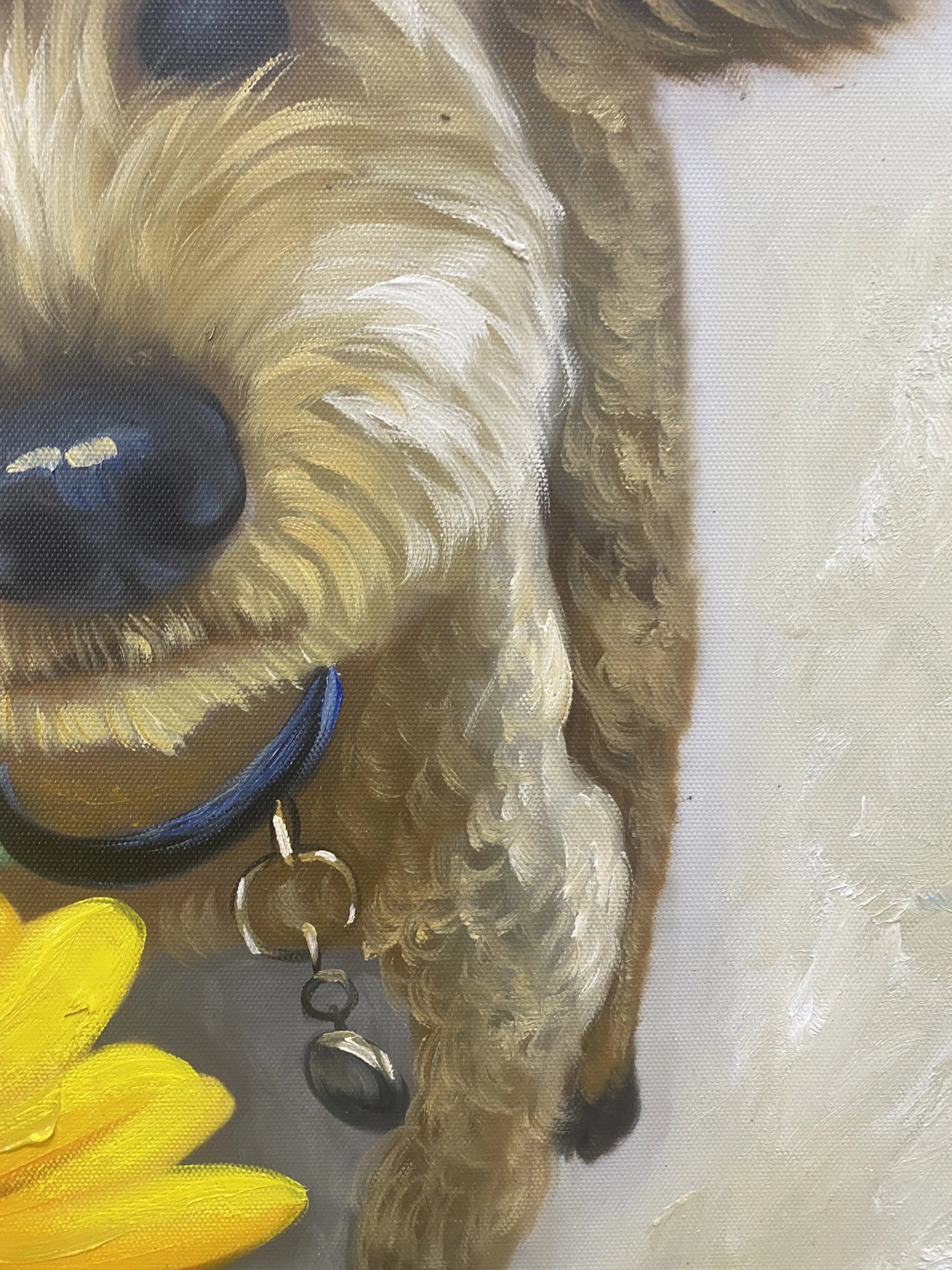 Pet Portrait Oil Painting on Canvas