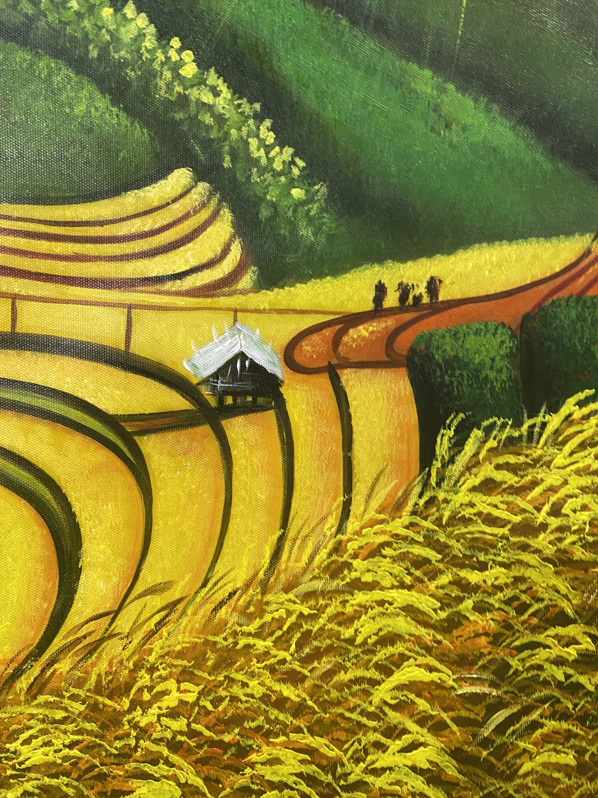 Large Terraces Oil Painting on Canvas