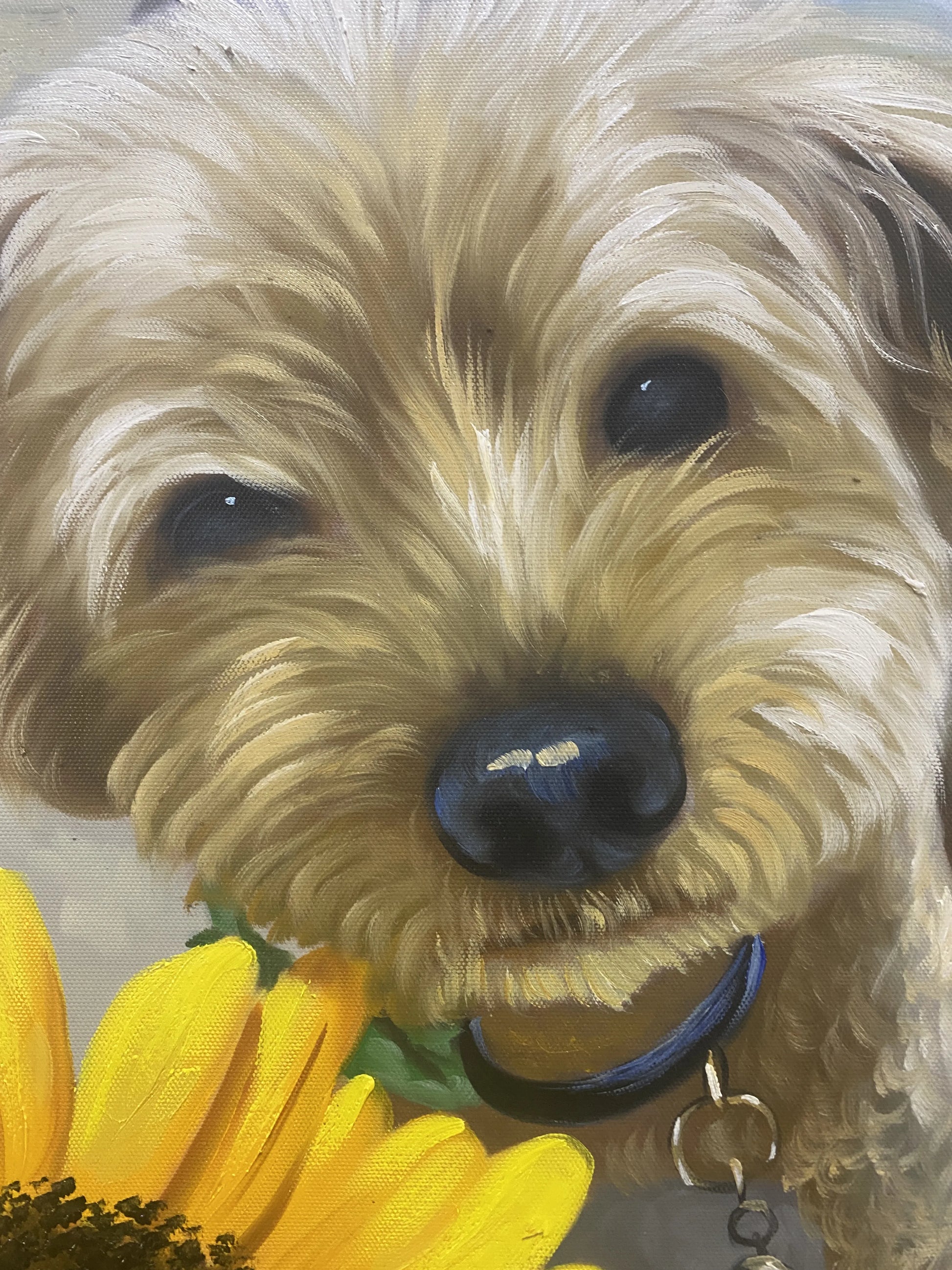 Pet Portrait Oil Painting on Canvas