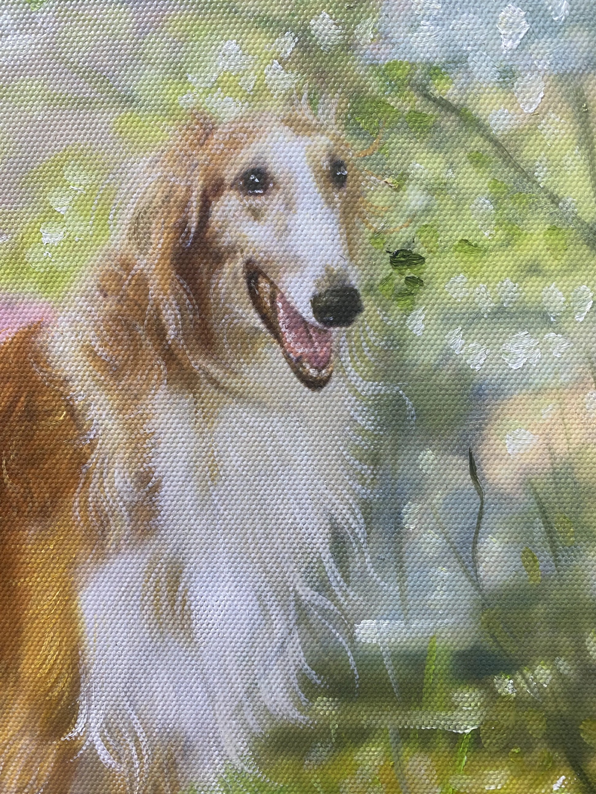 Custom Dog Portrait On Canvas