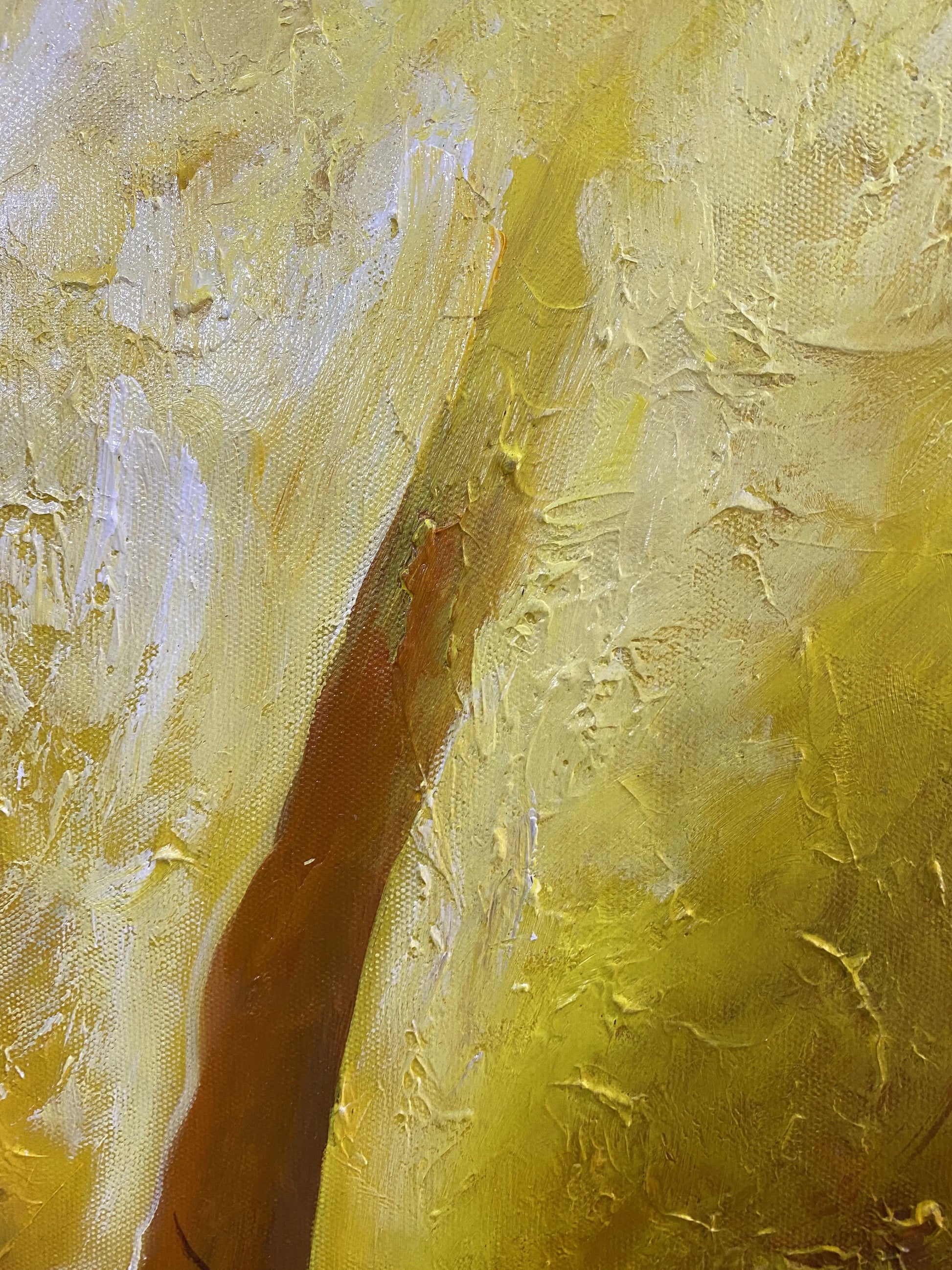 3d Lotus Flower Golden Texture Hand-painted
