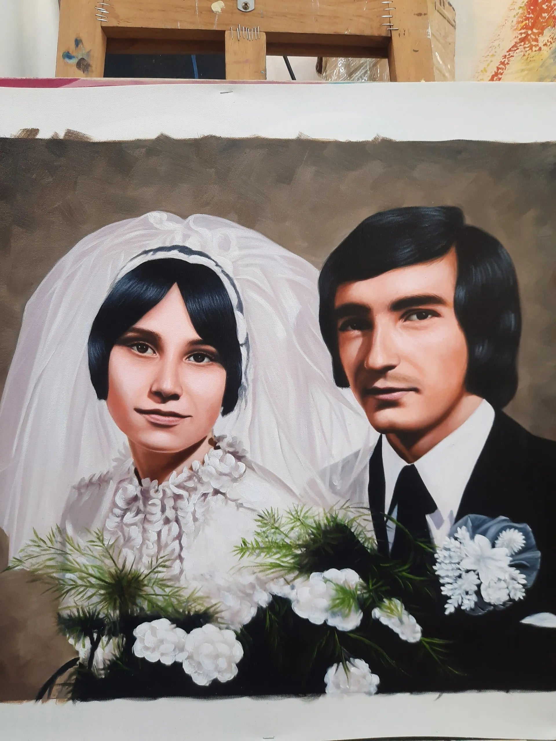 Wedding Oil Painting from Photo