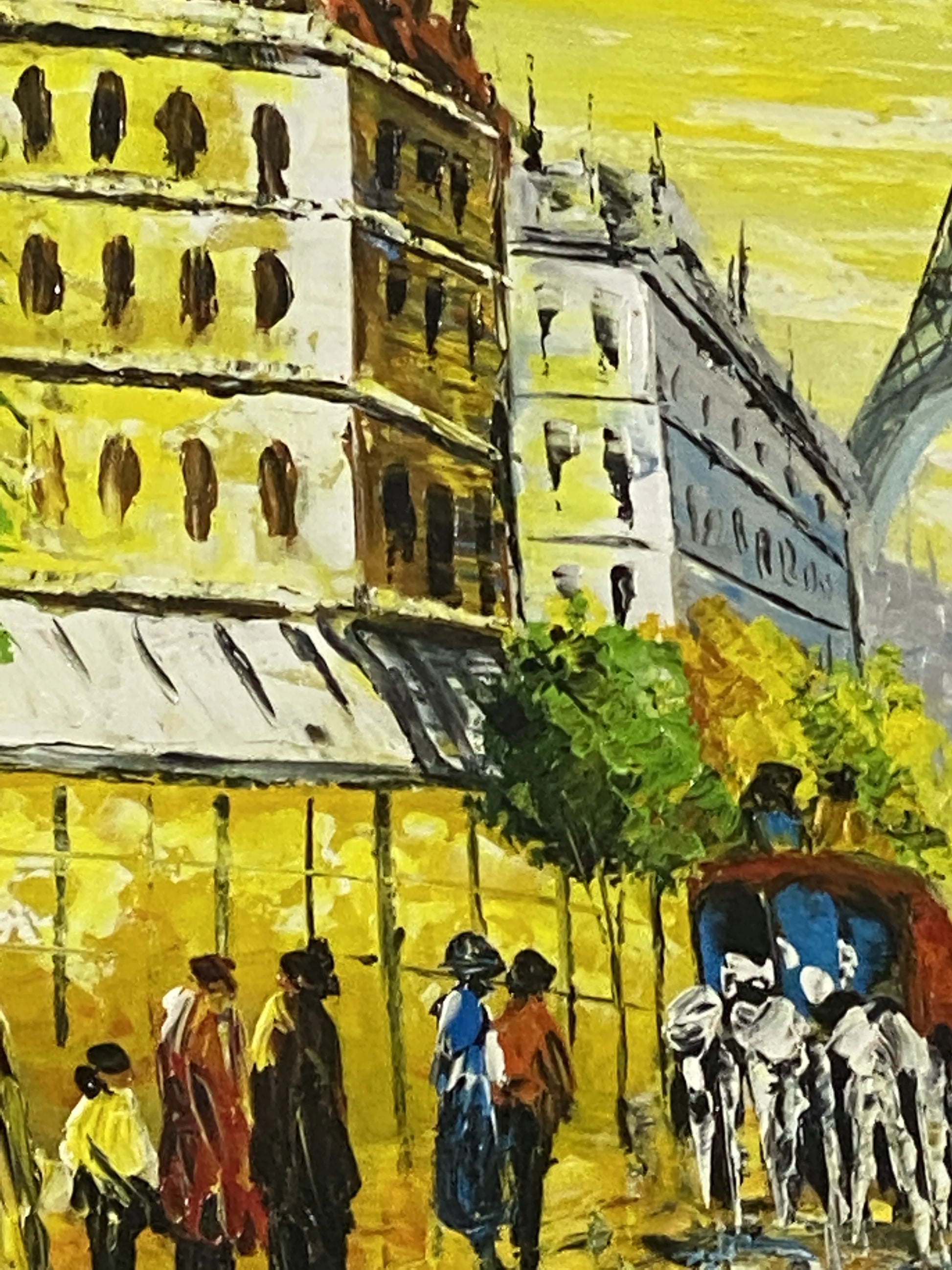 Paris Street Abstract Wall Art on Canvas