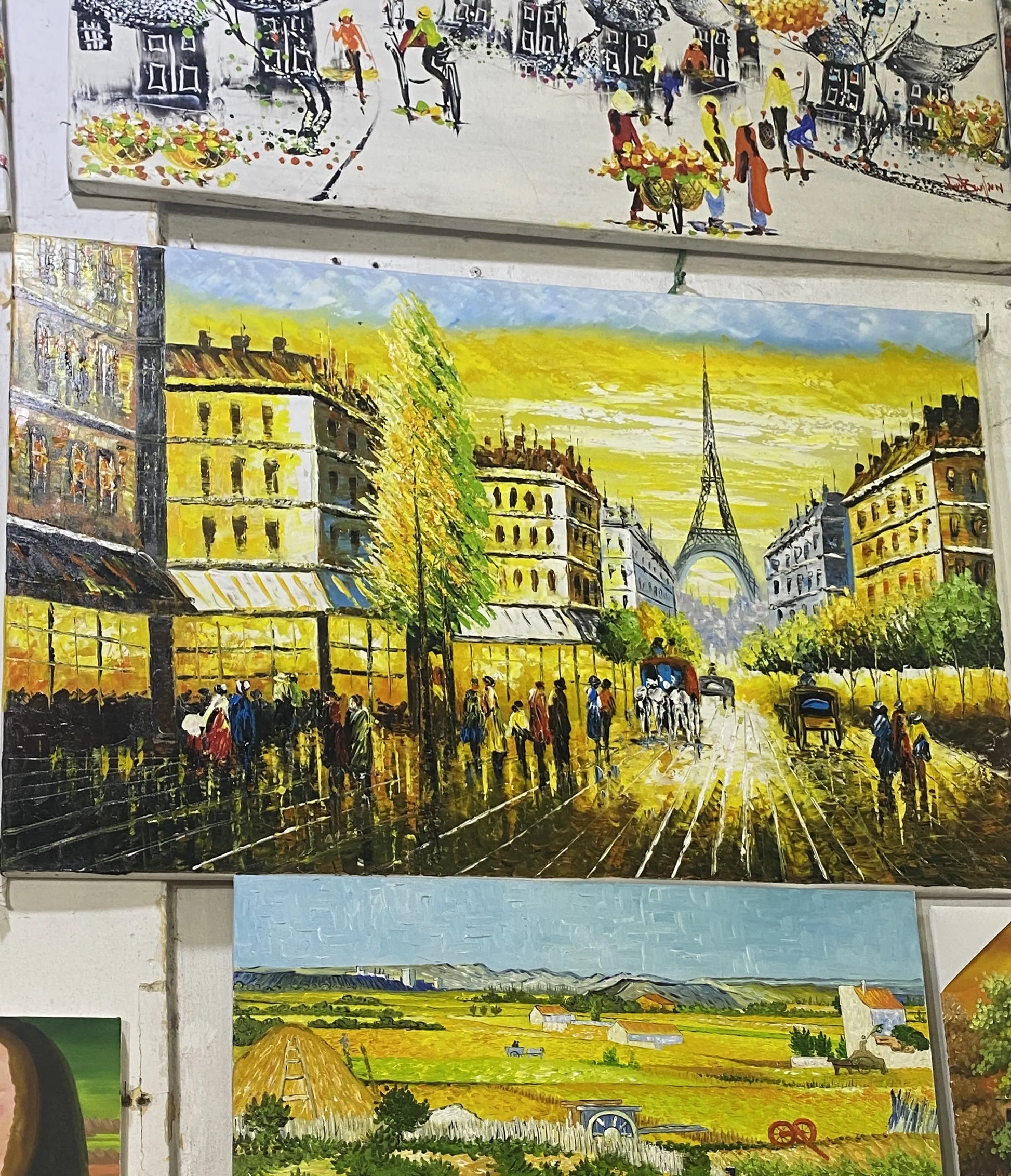Paris Street Abstract Wall Art on Canvas