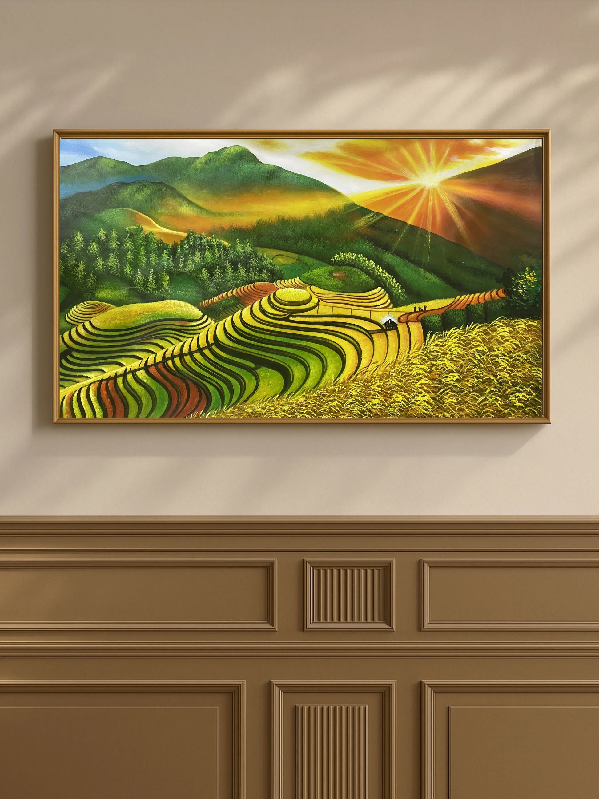 Large Terraces Oil Painting on Canvas