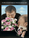 Custom Parent Portrait from Photo on Canvas
