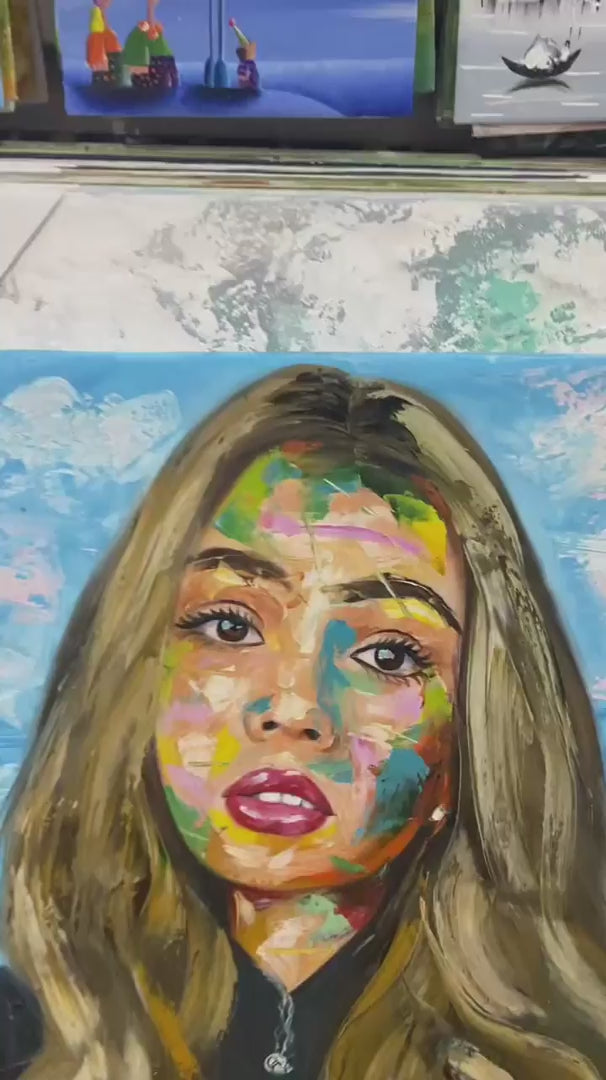 Custom Portrait Abstract Style Oil Painting